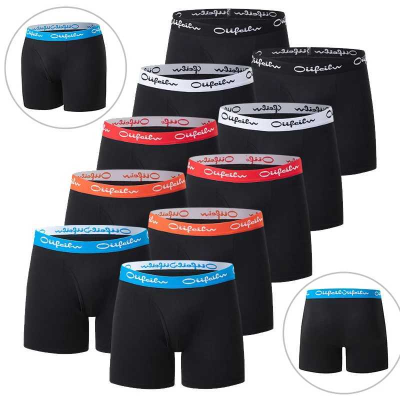 5/10 bags of fashionable mens long underwear casual mens sports shorts comfortable and breathable elastic shorts underwear X241207
