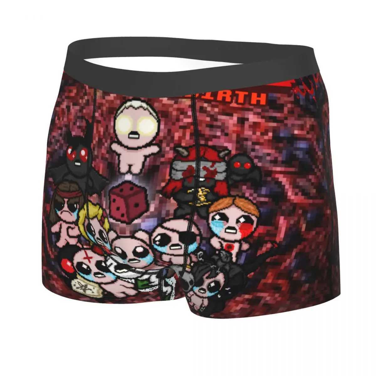 Isaac lingerie mens sexy printed custom video game boxing shorts underwear soft underwear X241207