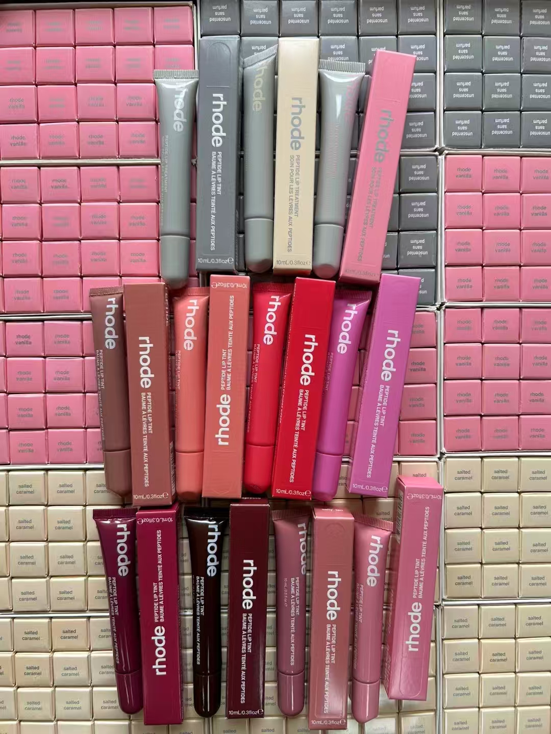 Make up Lip Gloss rhode Moisturizing liquid lipstick lip gloss beauty Cosmetics 16 colors Toast Espresso Raspberry jelly Ribbon Lipbalm 10ml