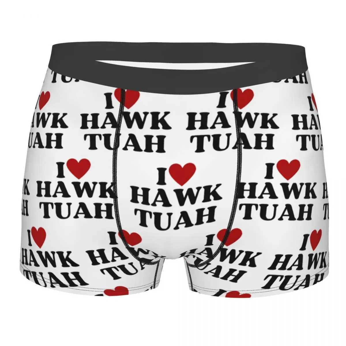 I like Hawk Tuah mens underwear interesting memes boxer shorts humorous soft underwear mens S-XXL X241207
