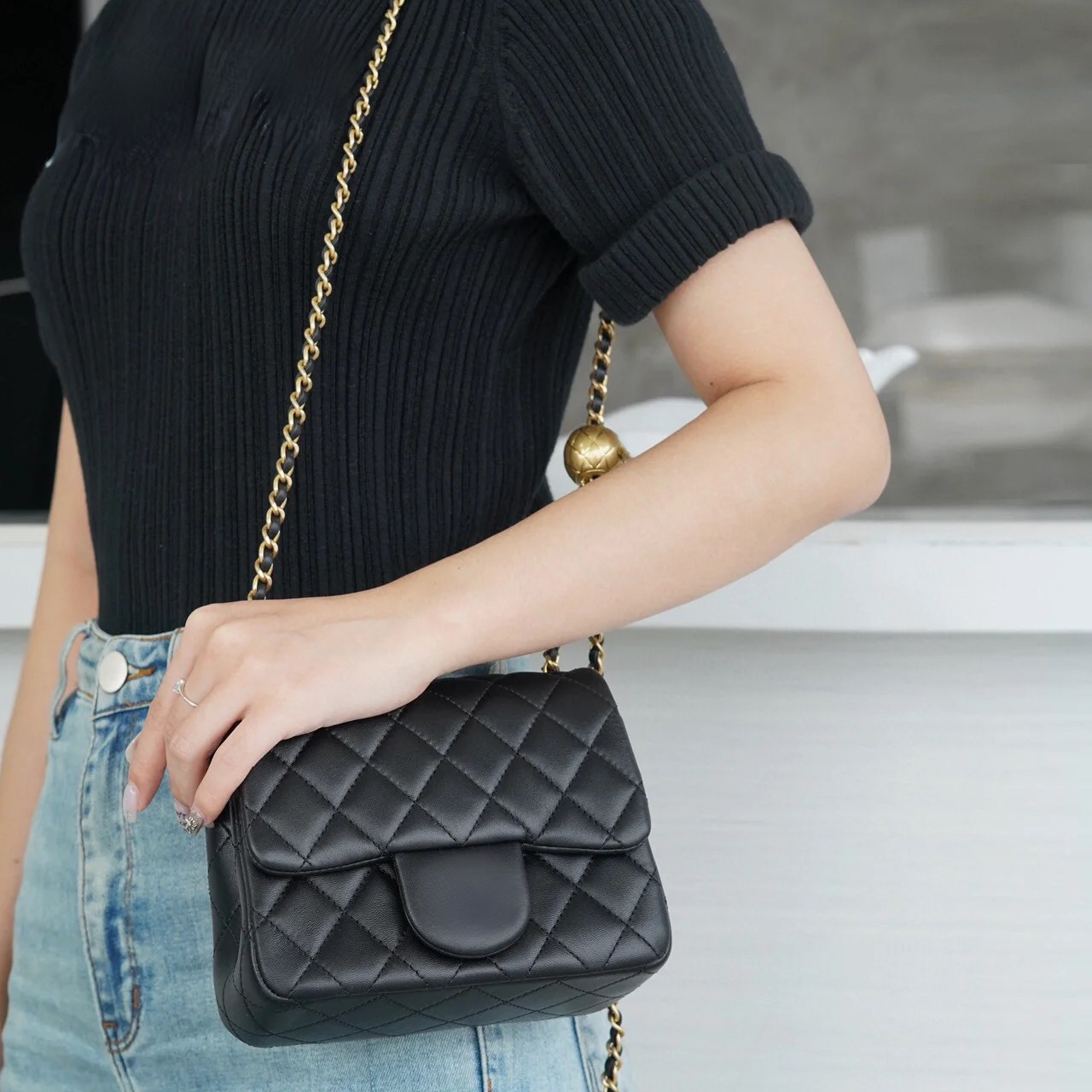 20A Designer Bag Mirror Quality Mini Square Flap Bag 18CM Black Genuine Leather Lambskin Quilted Classic Shoulder Bags Crossbody Bag Purse Women's Chain Bag With box