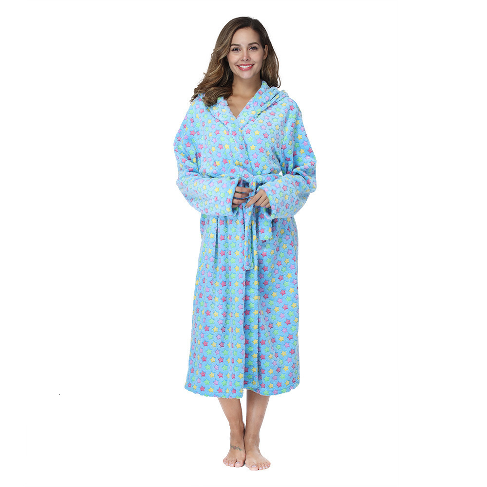 2025 Designer's new fashion collar bathrobe, extended pajamas, printed collar, casual flannel pajamas, new yukata