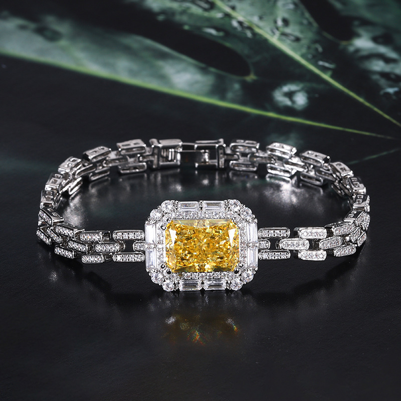 Choucong Brand Wedding Bracelets Luxury Jewelry 925 Sterling Silver Ice Cut Real Moissanite Diamond Gemstones Papalacha Gorgeous Women Wedding Bangle 