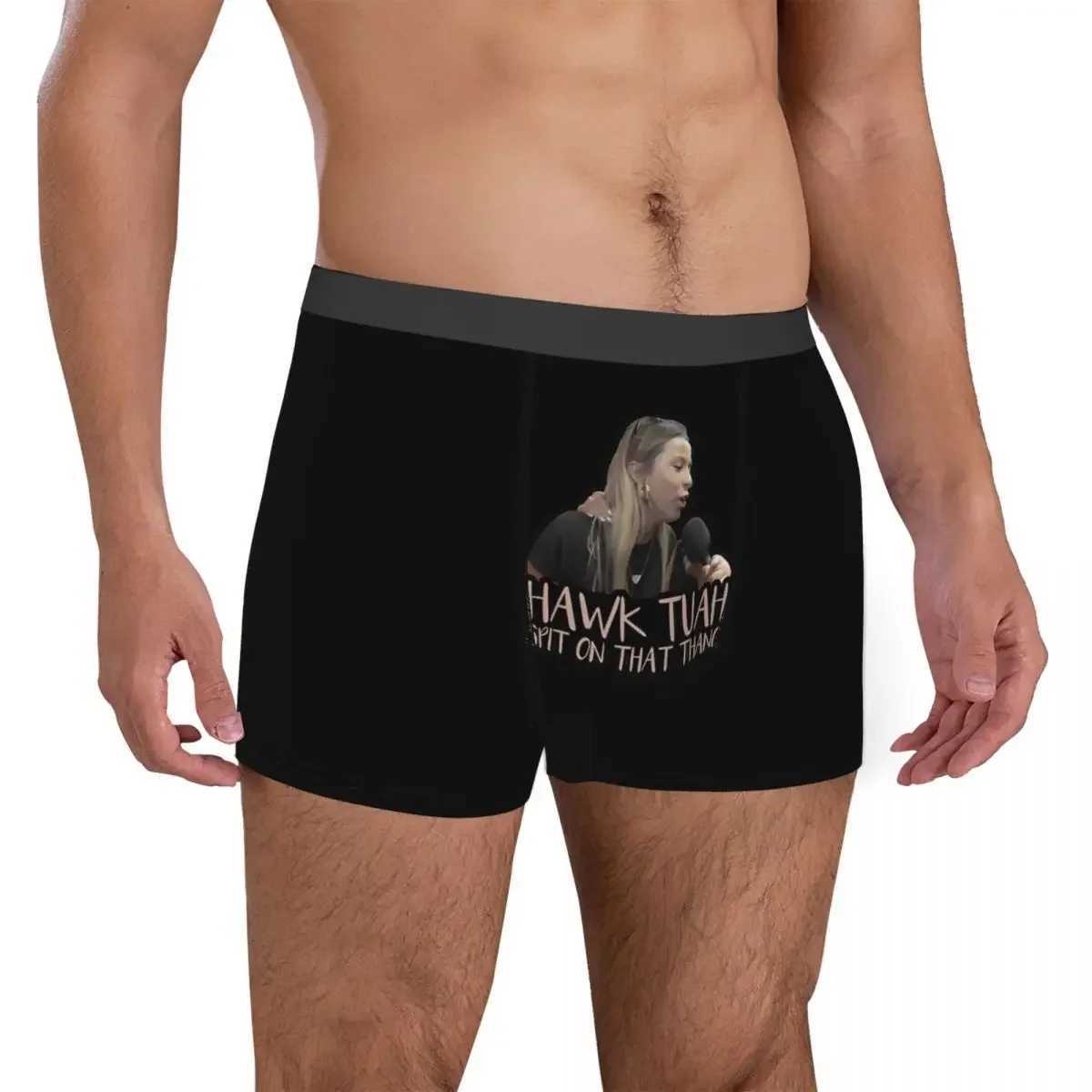 Mens Hawk Tuah despises that lingerie girls fun meme sexy boxer shorts underwear mens breathable lingerie plus size X241207