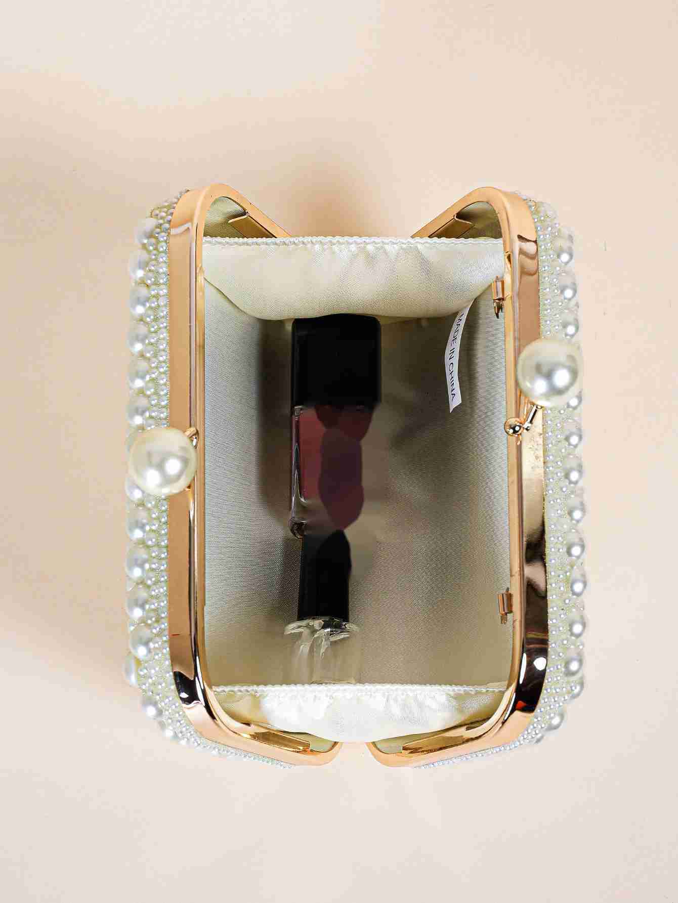 Clutch Bag New Ladies High-end Pearl Handbag Princess Party Dress Dinner Bag Fashionable and Simple Square Handbag 240920