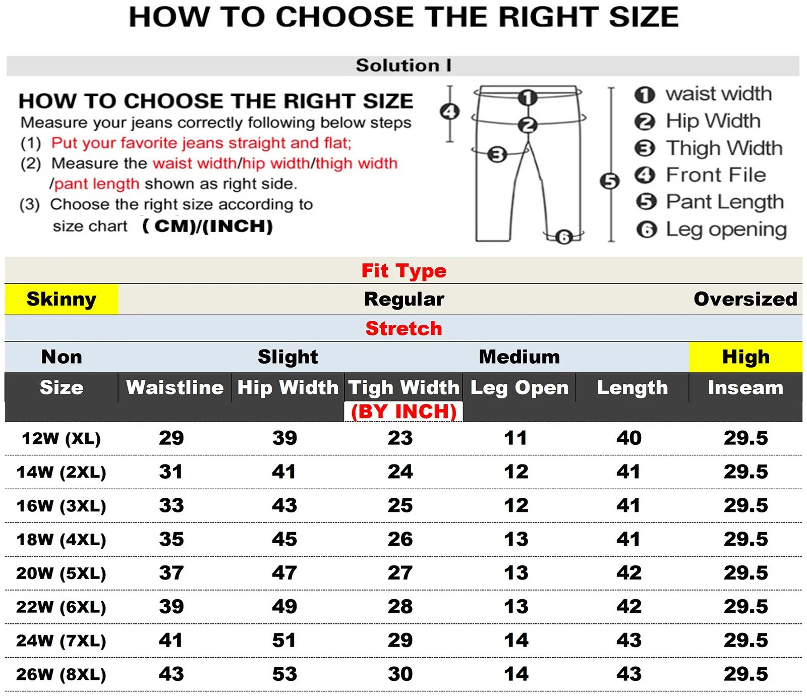 Plus Size Women Jeans Pants Full Length Denim High Waist Stretchy Skinny 241203