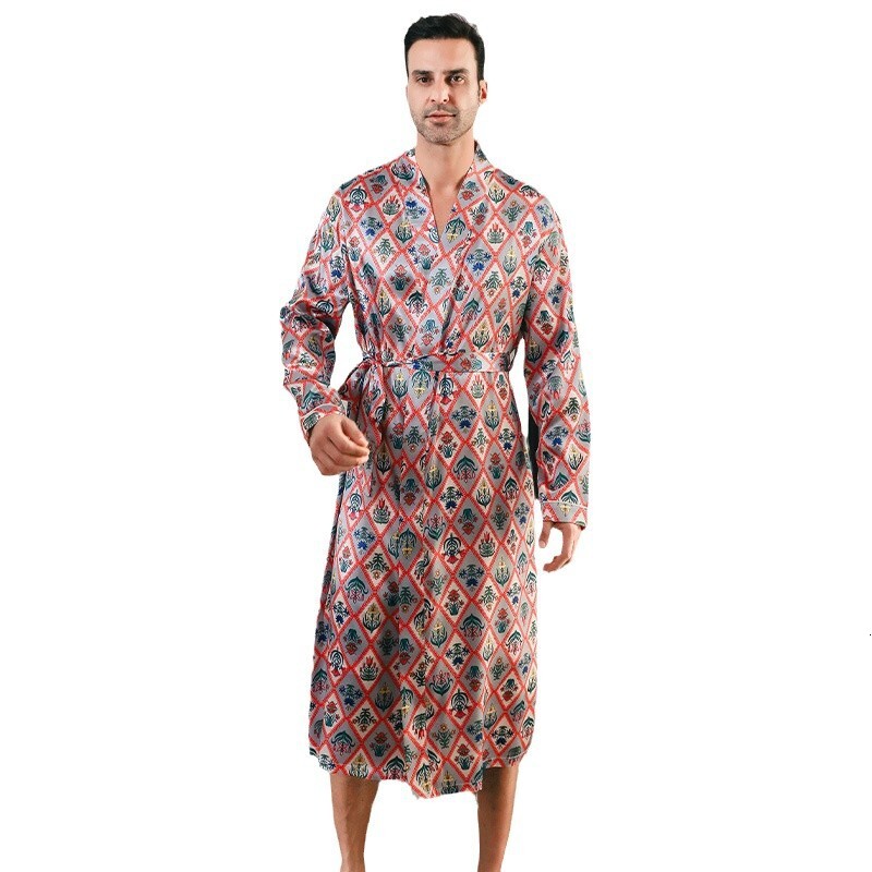 2025 Designer s new men s fashion long sleeved pajamas pajamas spring and autumn styles youth bathrobes casual home wear