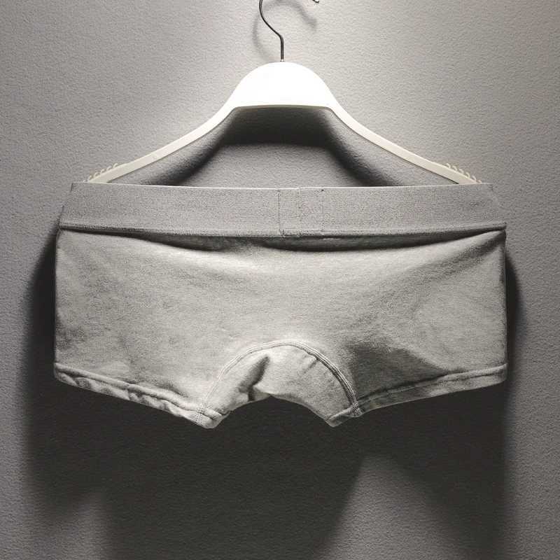 3 pieces/batch of mens boxing pants cotton low rise sexy solid color personalized trend X241207