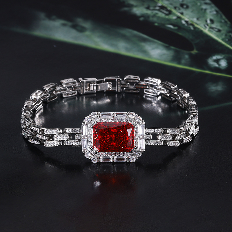 Choucong Brand Wedding Bracelets Luxury Jewelry 925 Sterling Silver Ice Cut Real Moissanite Diamond Gemstones Papalacha Gorgeous Women Wedding Bangle 