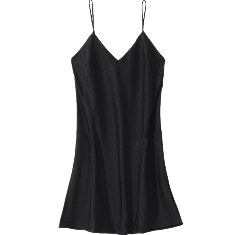 B650-Pajamas women summer suspender skirt ice silk nightdress thin sexy vest high-grade imitation silk loose home clothes