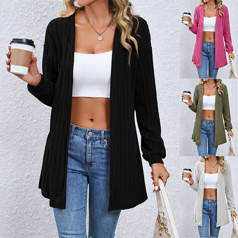 European and American outerwear women's autumn loose casual style cardigan shawl top 2024 temperament versatile new trend clothing ins
