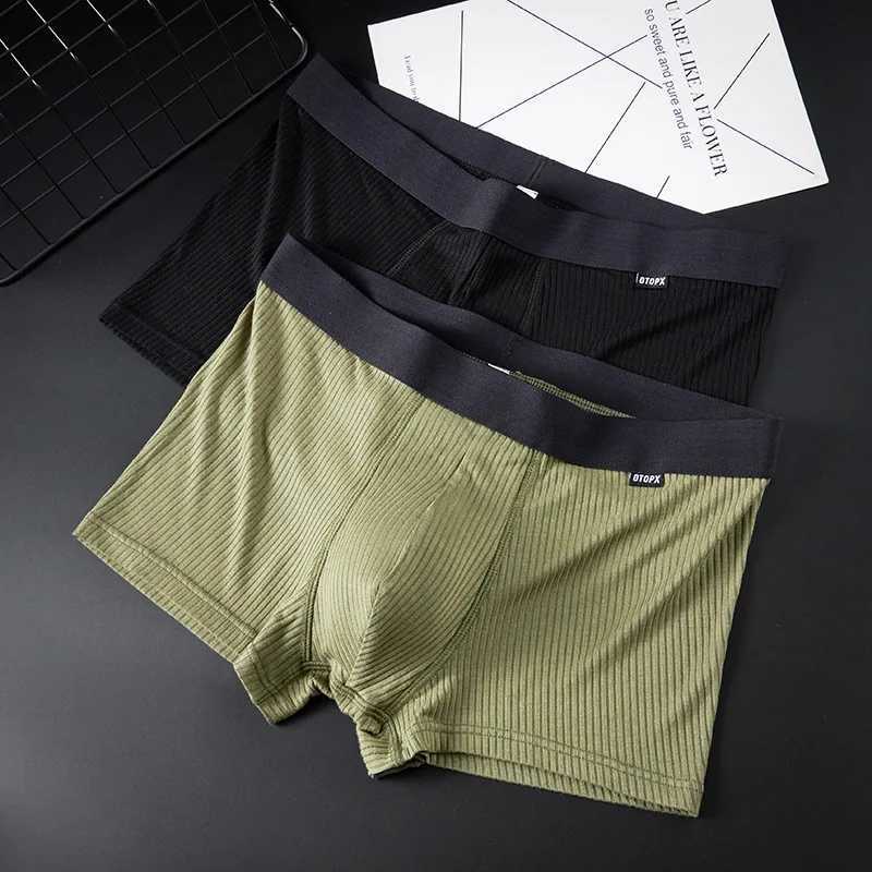 High quality boxing shorts underwear mens fashion soft mens boxing underwear U-shaped conveyor pocket shorts breathable sexy mens underwear X241207