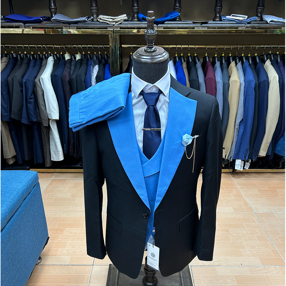 X929 Suit Suit Men's Large Size Three Piece Dress Slim Groom