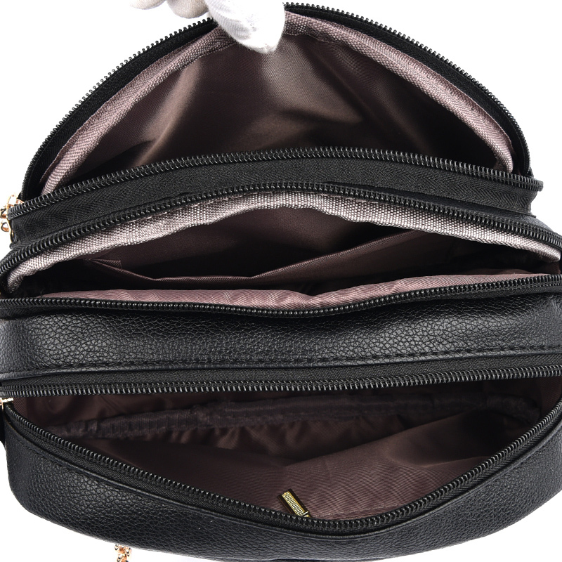 Ladies' Handbag Ladies' High-quality PU Leather Shoulder Bag Designer's New Minimalist Crossbody Bag Multi Pocket Crossbody Bag