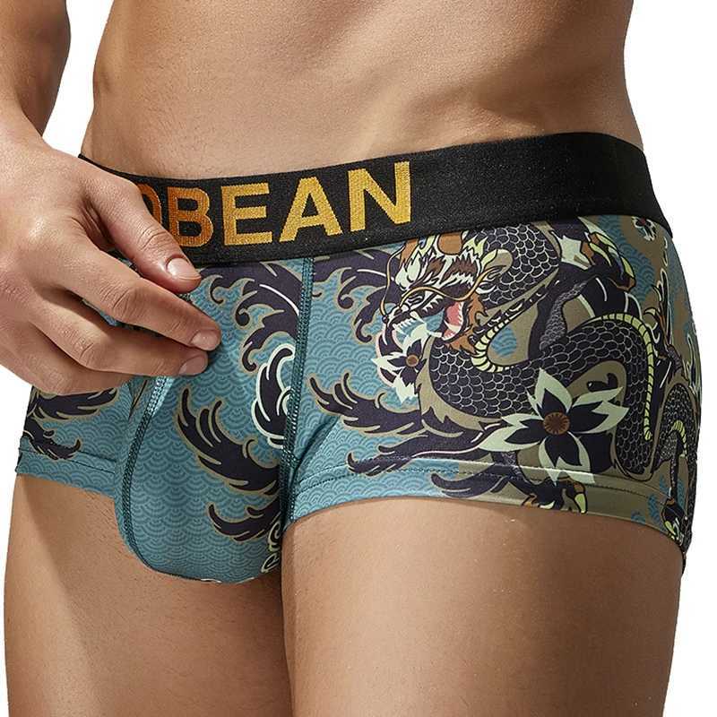 Mens Boxer Comfortable Breathable Underwear Printed Fashion Shorts Family Mens Boxer X241207