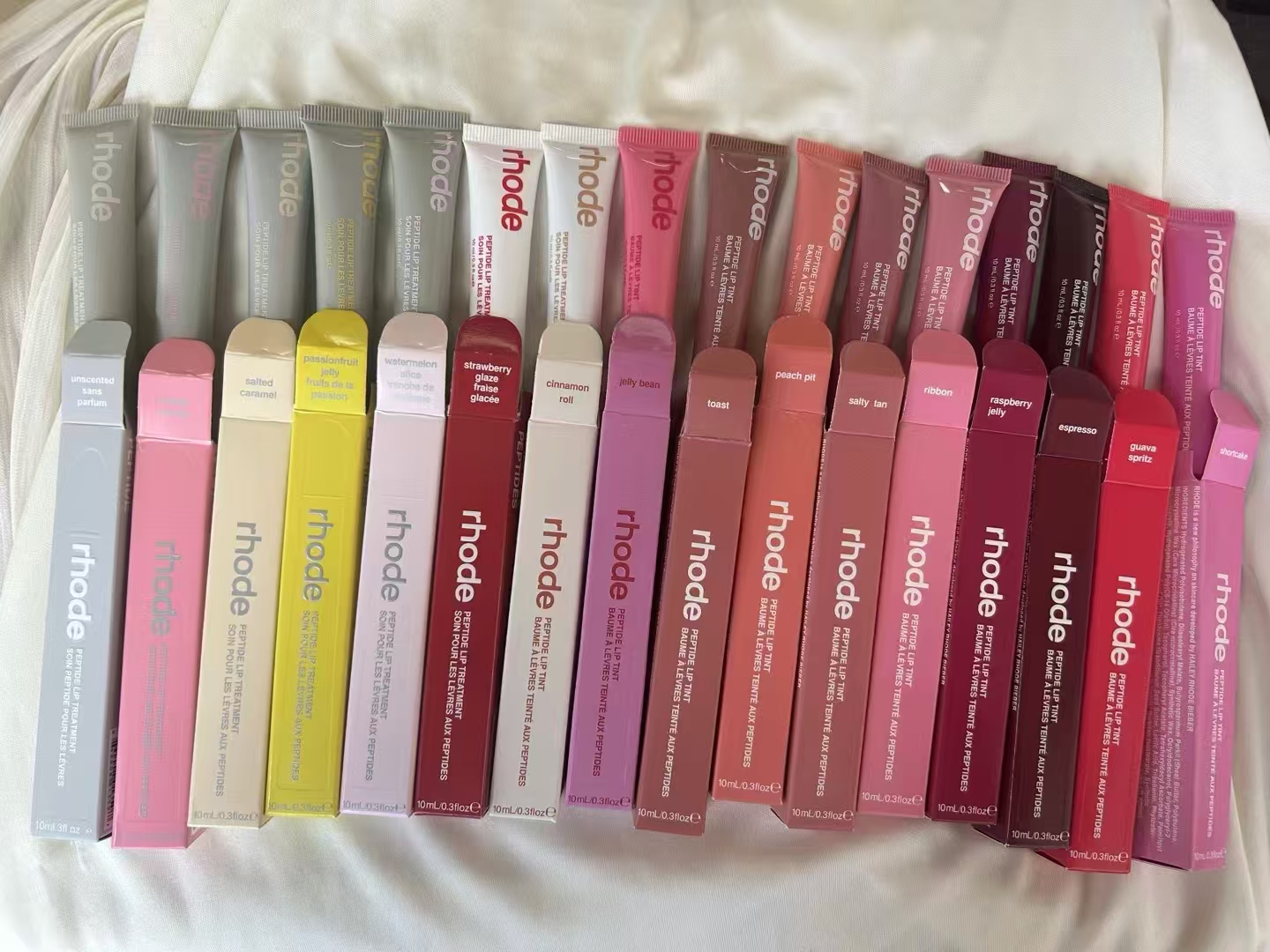 Make up Lip Gloss rhode Moisturizing liquid lipstick lip gloss beauty Cosmetics 16 colors Toast Espresso Raspberry jelly Ribbon Lipbalm 10ml