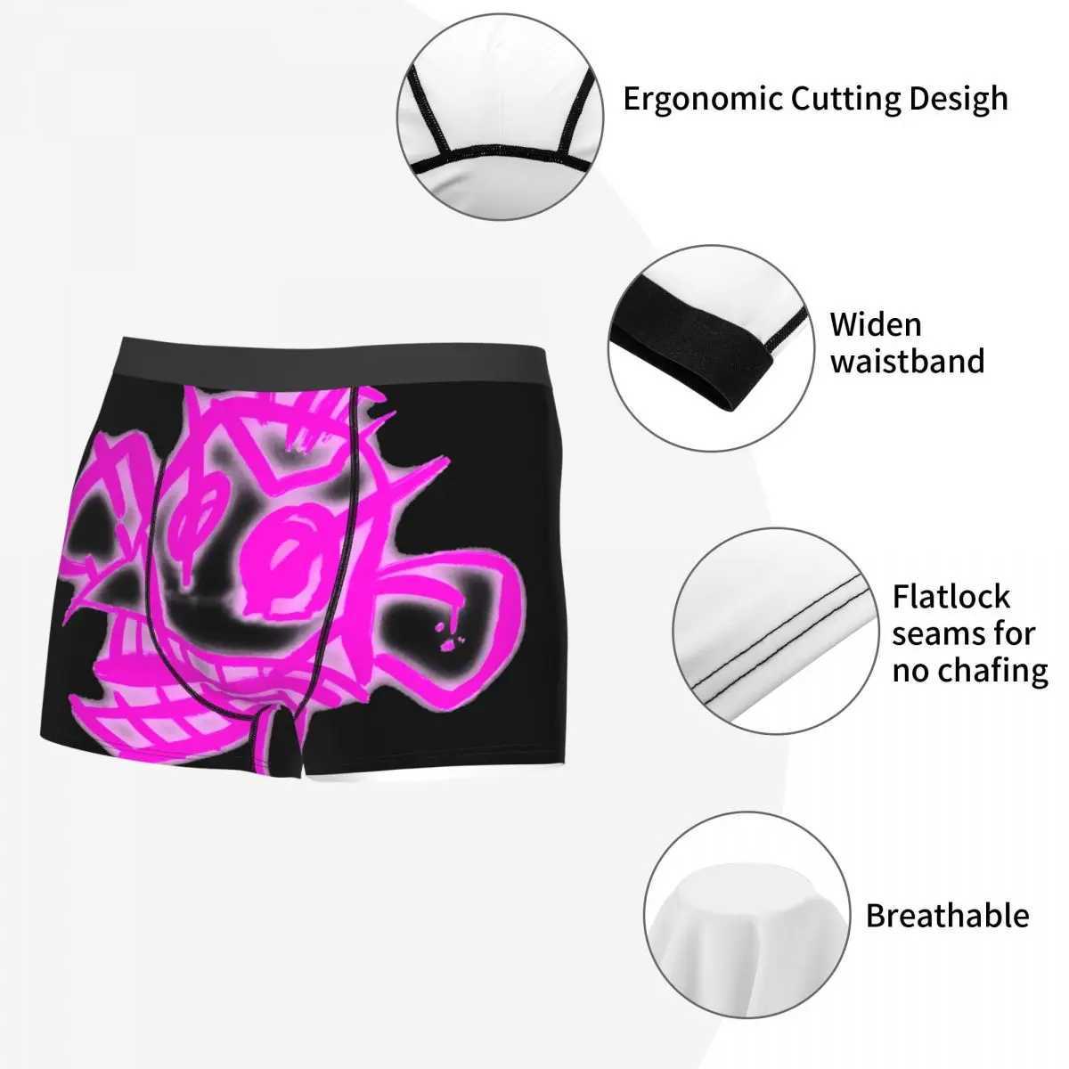 Jinx Monkey GrAFfiti Mans Boxer Brief Arcane of Legends Animation Highly Breathable Underwear Print Shorts Birthday Gift X241207