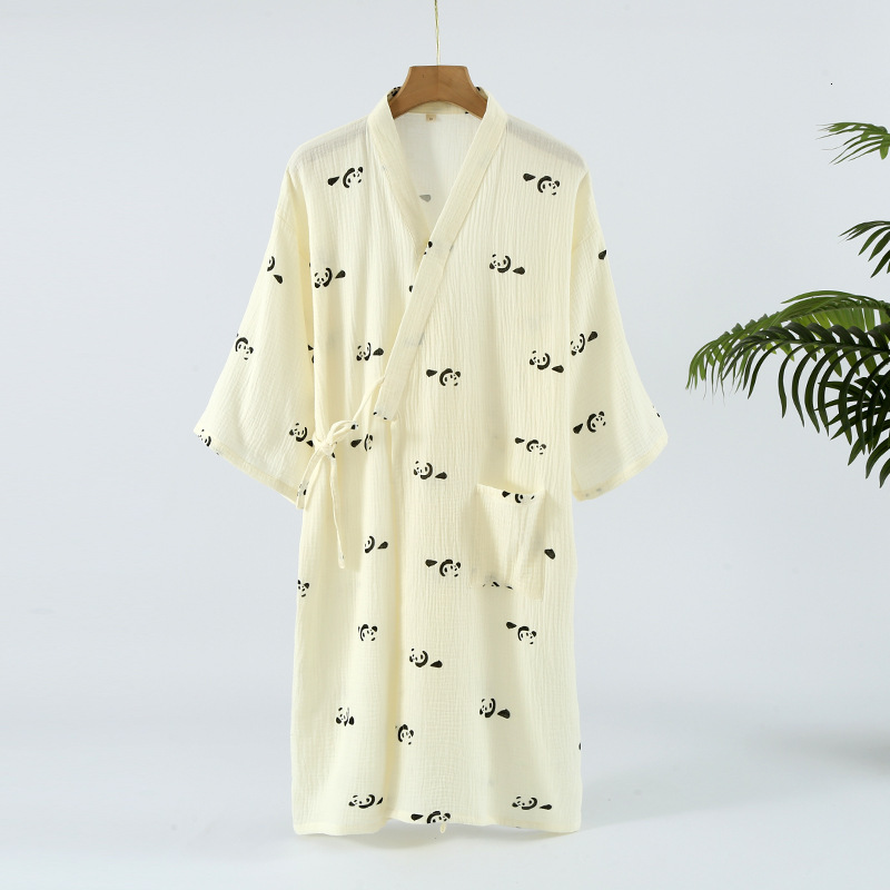 2025 Designer s new crepe women s sportswear kimono robe bathrobe printed pajamas trend loose plus size