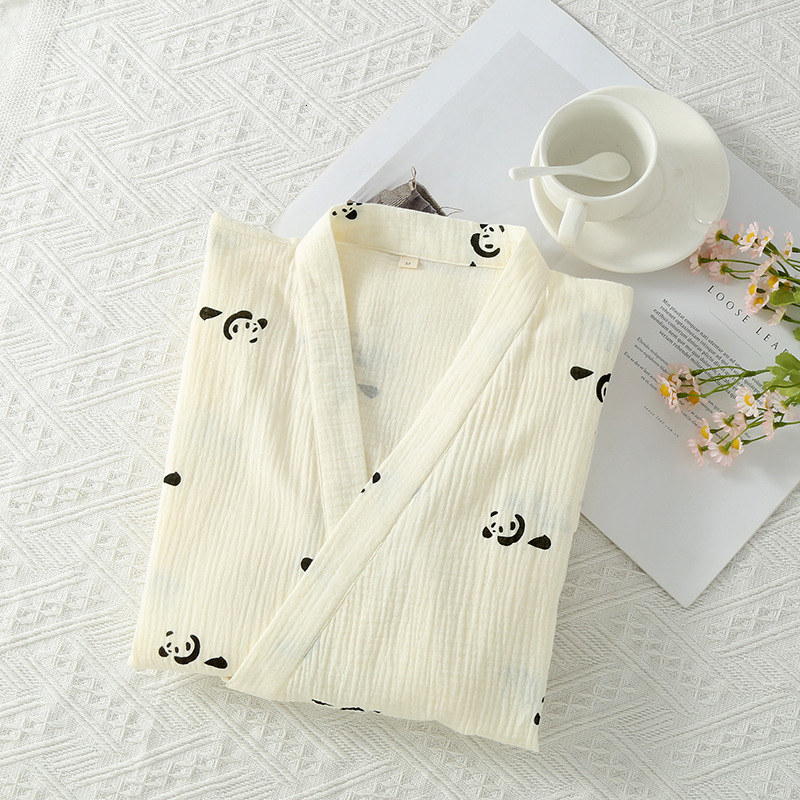 2025 Designer s new crepe women s sportswear kimono robe bathrobe printed pajamas trend loose plus size