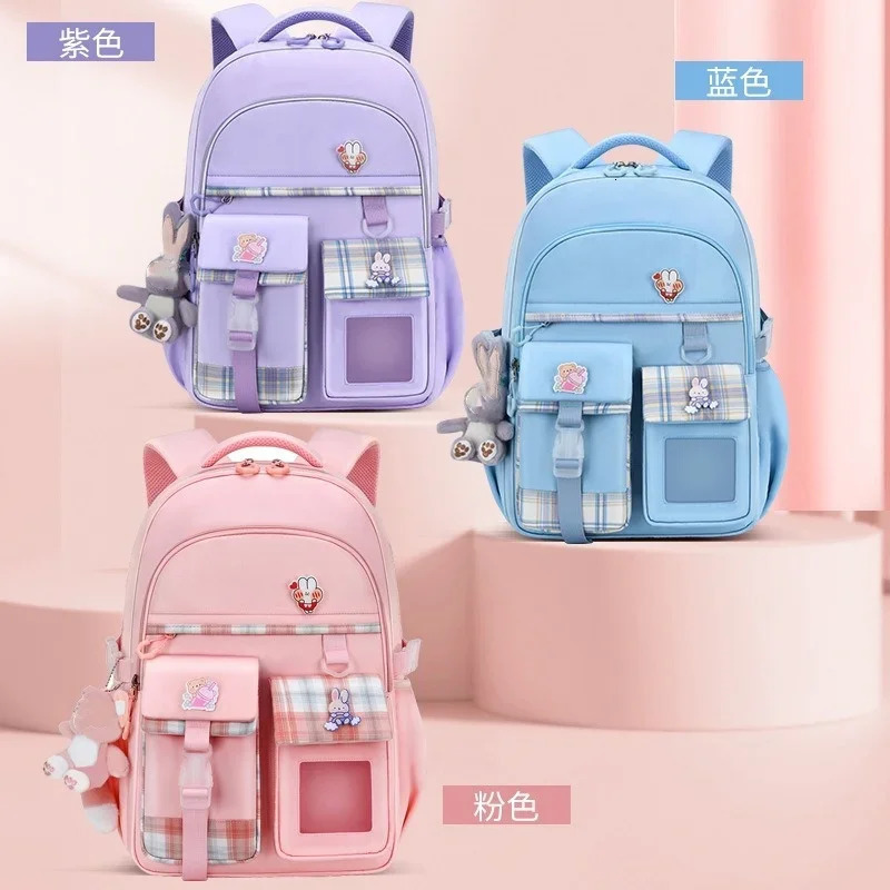 lightweight backpack for elementary school girls and ren large capacity spine protection wholesale waterproof 241206