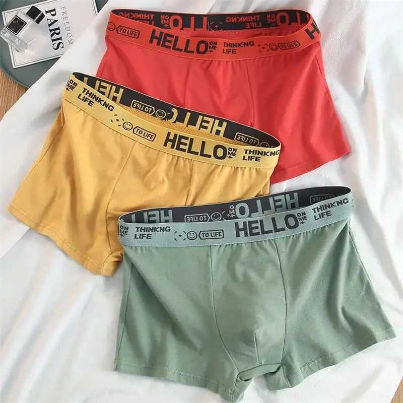 10 pieces/mens underwear mens pure cotton underwear mens brand underwear shorts breathable boxing shorts comfortable and soft plus size X241207