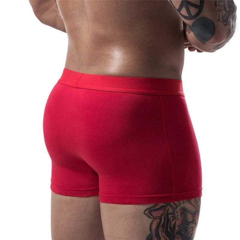 6 pieces/high-quality mens underwear sexy boxer shorts business solid color soft combed cotton breathable mens underwear M-3XL X241207