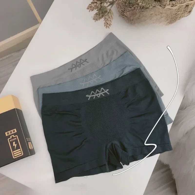 High elasticity mens boxing seamless mens underwear breathable mid waist mens underwear soft moiSturizing pantyhose X241207