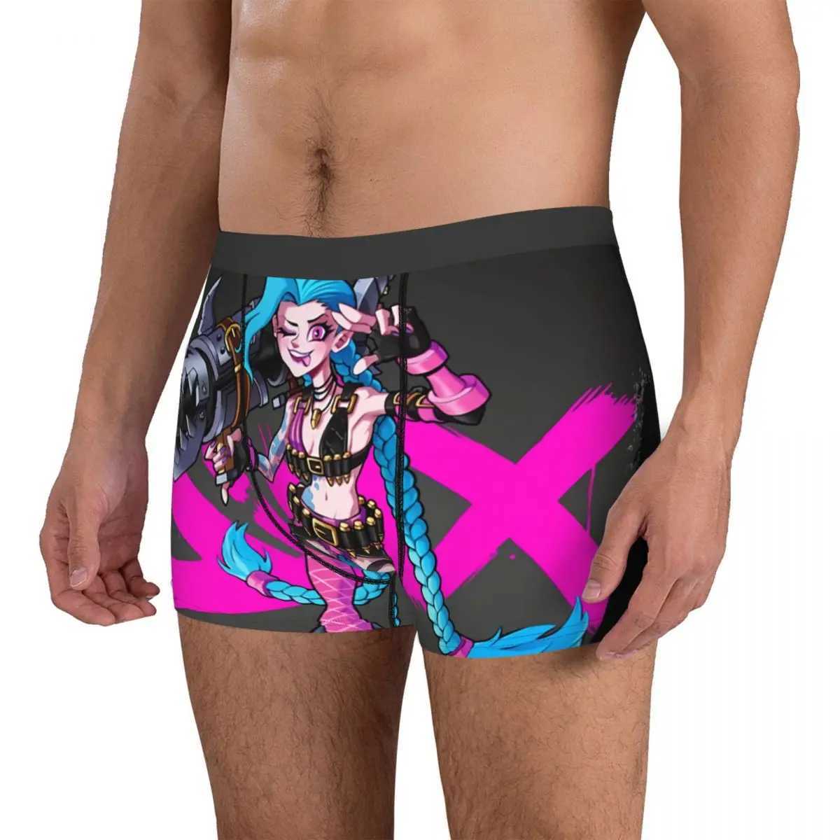 Jinx Pop Mens Boxer Underwear Mysterious Alliance Animation High Breathability High Quality Gift Creativity X241207
