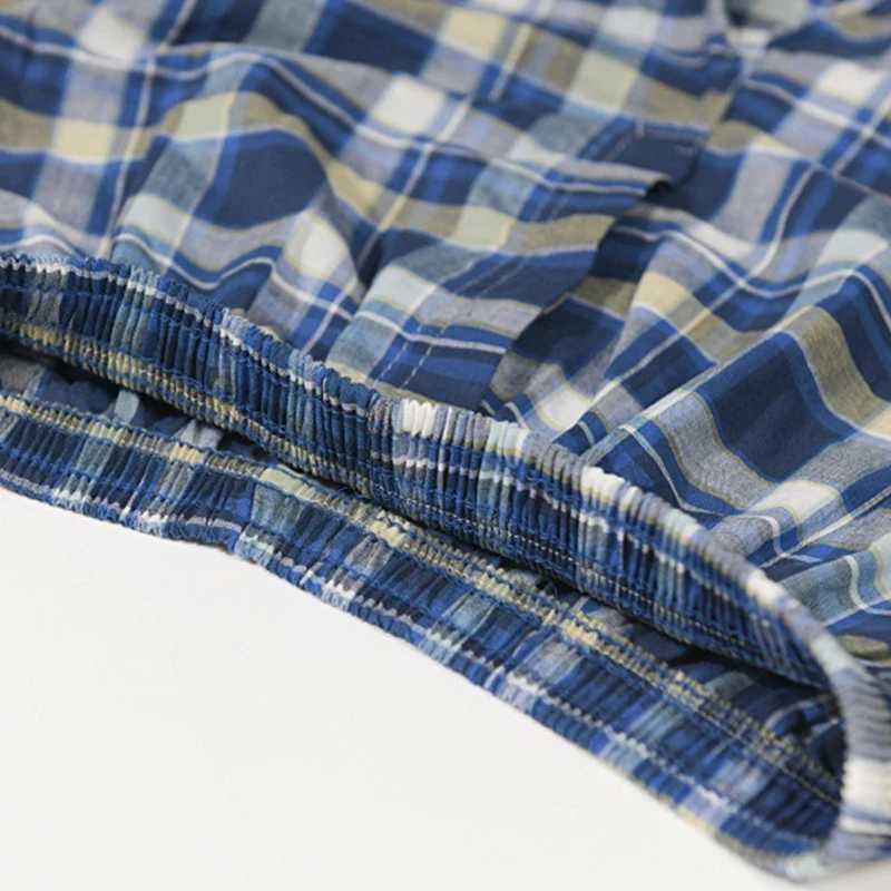 4 pieces/batch mens 100 cotton casual sleeping flat underwear shorts comfortable home wear striped beach boxing underwear X241207