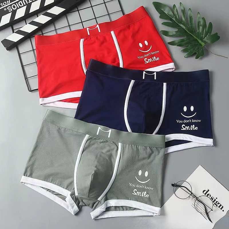 Mens cotton underwear trend boxing shorts summer sports breathable comfortable underwear youth Cotton boxing shorts XXXL X241207
