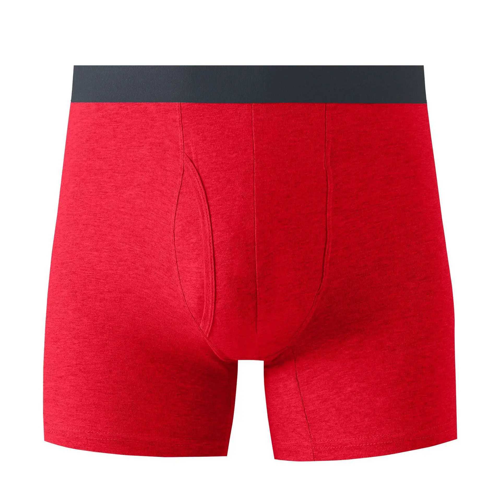 2 pieces of mens medium length boxing shorts underwear cotton mens underwear long sleeved wear-resistant leg plus size mens underwear shorts X241207
