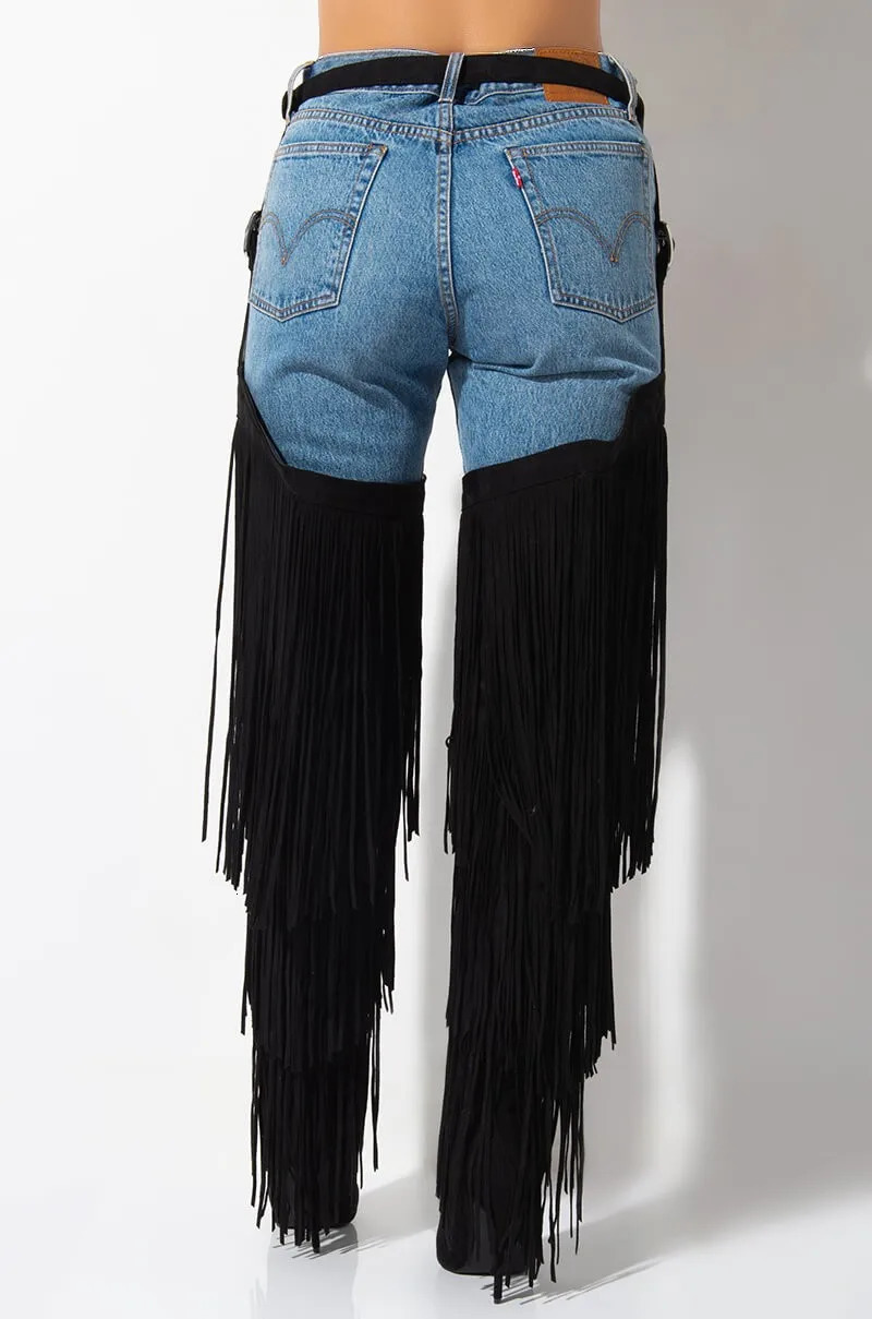 Fashion edge shoulder straps Chaps Over The Knee snake skin boots for women Pointed Toe Thigh long tassel high heels 241206 - view 7