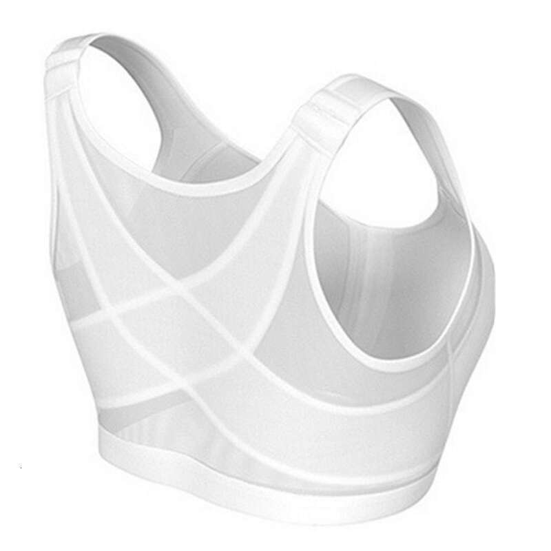 Front button gathering without steel ring corrective bra, running yoga women's sports vest wholesale 2024 new style, chic and elegant clothing
