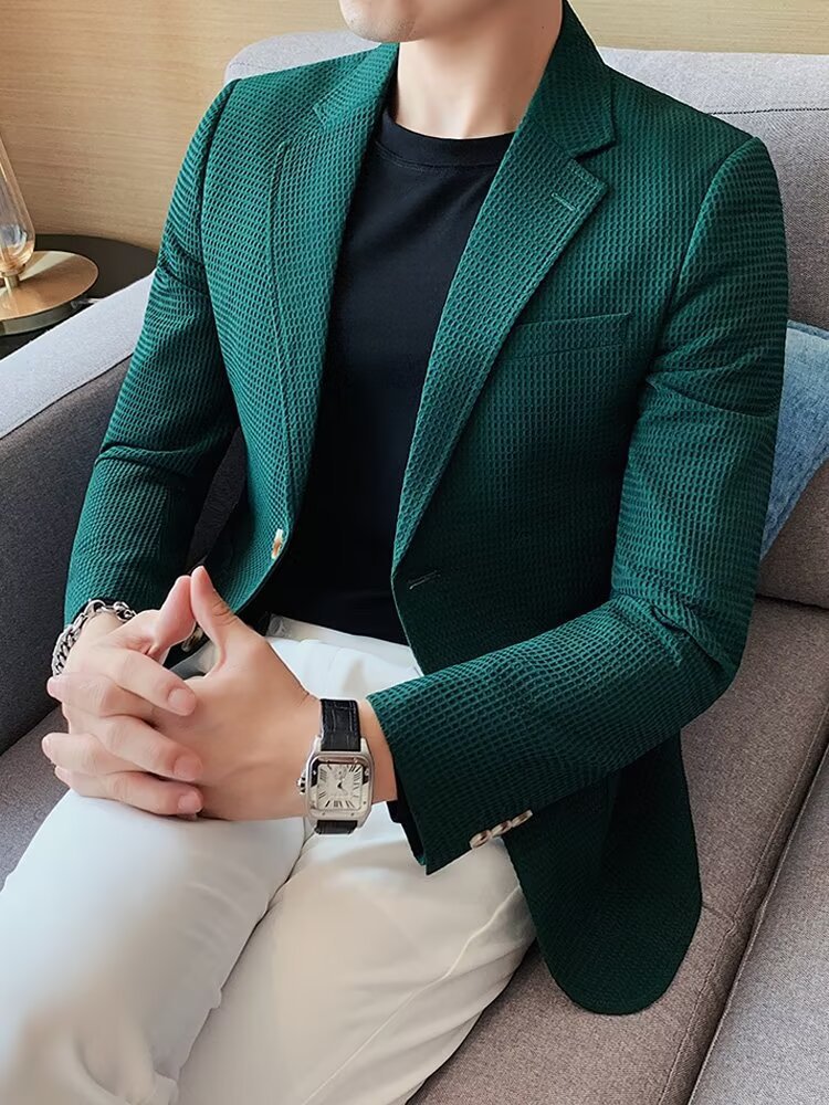 H546 Men's casual suit jacket autumn slim fit fashion senior business professional