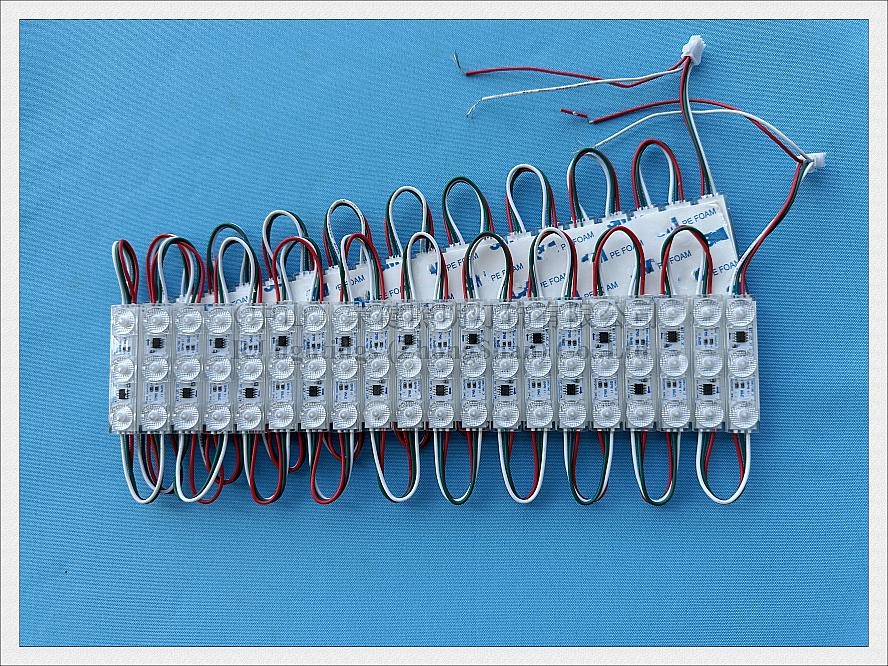 1000pcs addressable Full Color Magic Digital LED Light Module for sign advertising WS 2811 with IC WS2811 SMD 3030 DC12V 1.2W IP68 waterproof