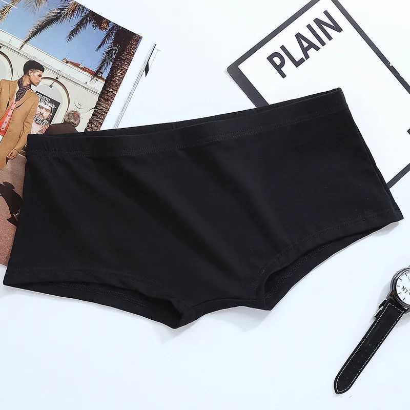 Mens Underwear Cueca Mens Underwear Mens Sexy Shorts Mens Solid Soft Underwear Knitted Shorts Mens Pants X241207