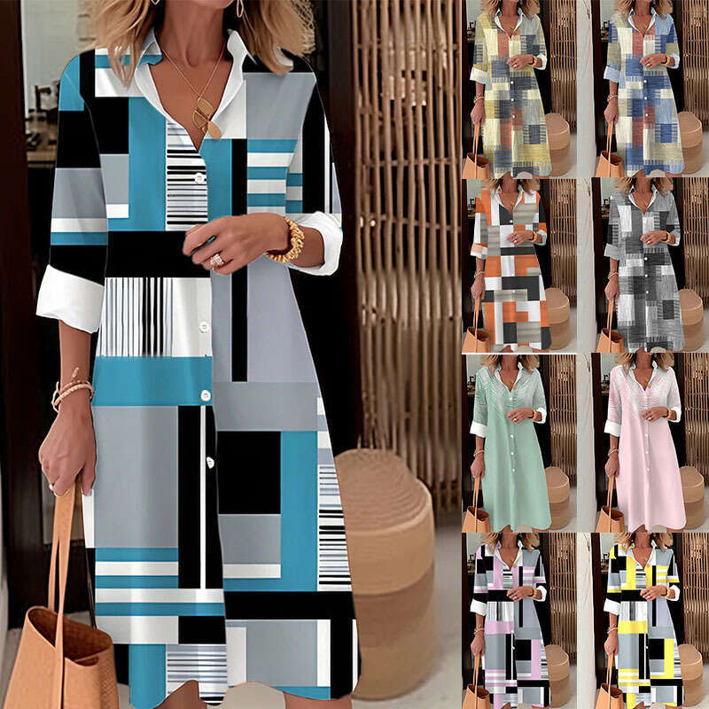 autumn and winter casual button up collar long sleeved loose dress shirt for women 2024 temperament versatile new trendy clothing ins