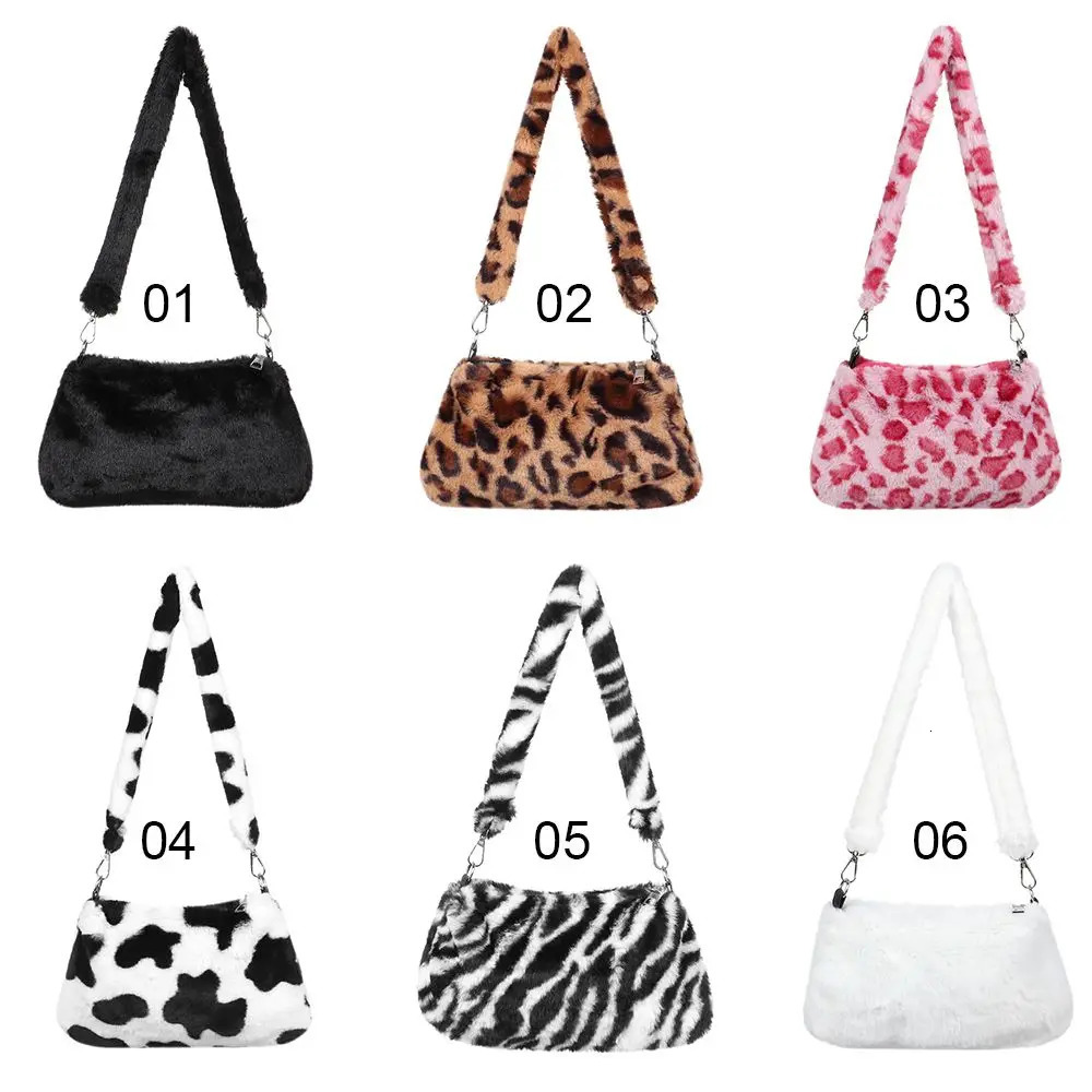 Home>Products>Winter Womens Shoulder Bag>Animal Printed Leopard Plush Bag 241206
