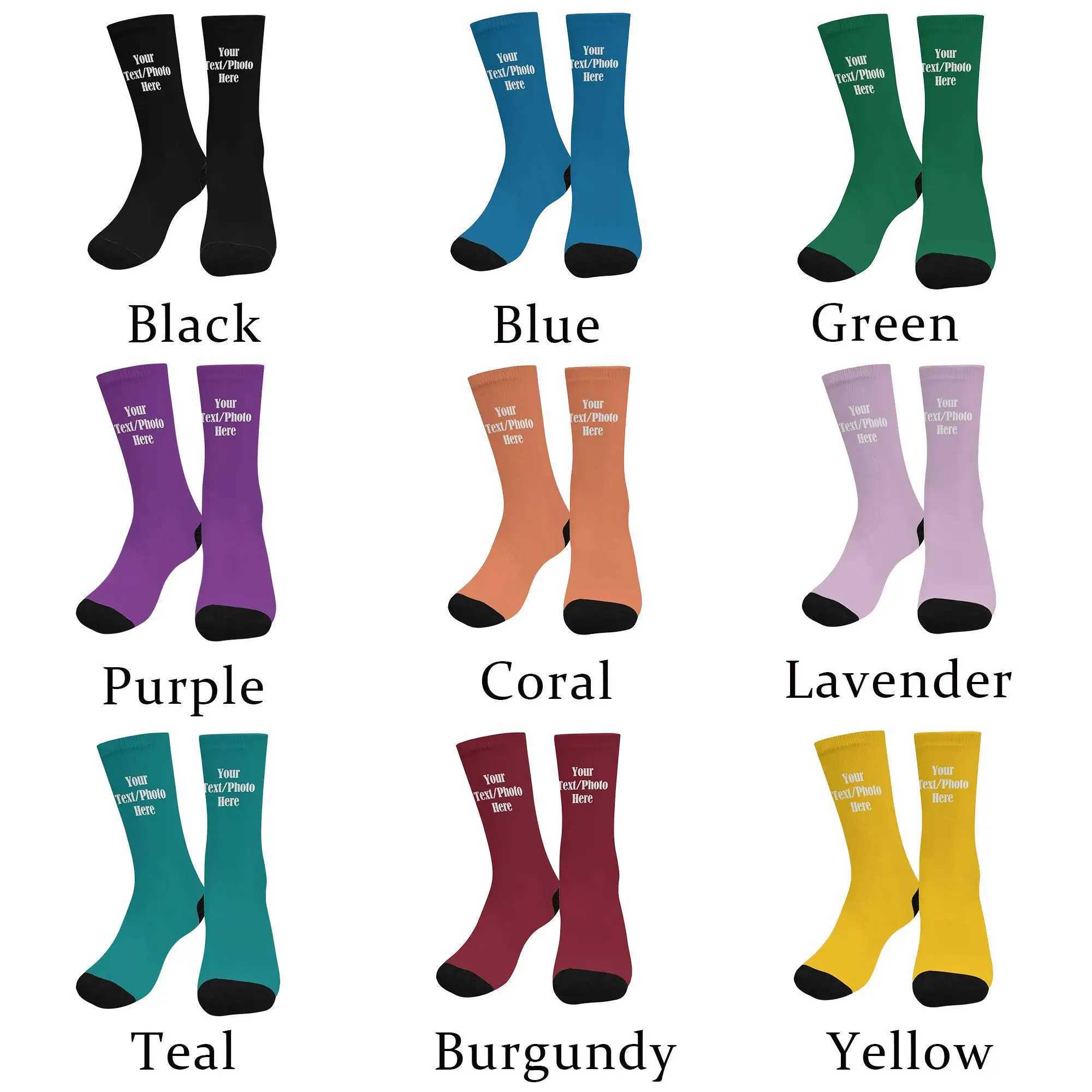Customized mens boxing socks personalized and fun boxing socks with text patterns Valentines Day gifts X241207