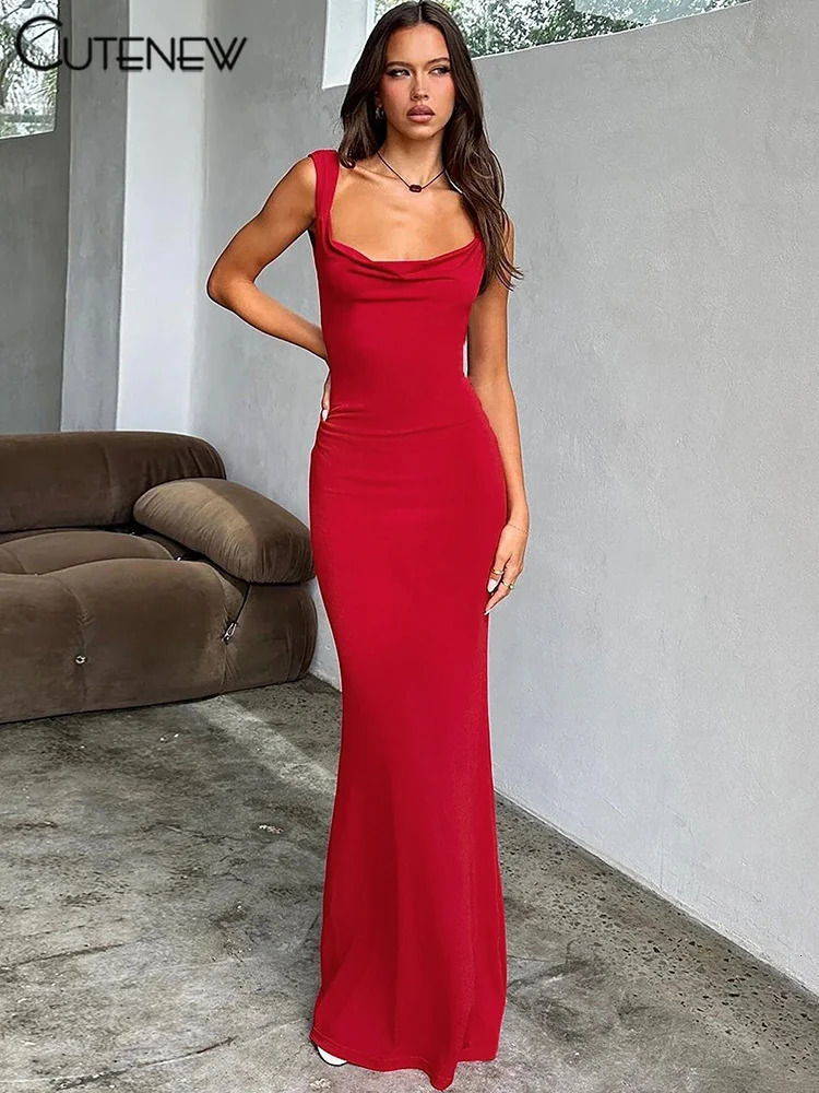 Cute womens elegant solid Maxi dress sexy strapless spaghetti long bow lace top girl backless party 241206