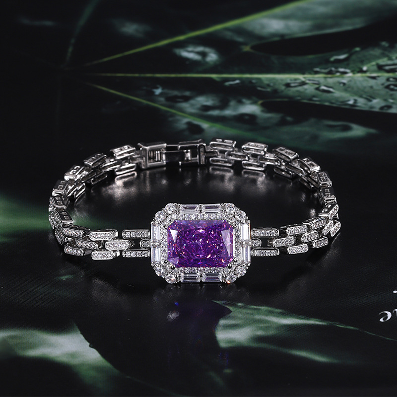 Choucong Brand Wedding Bracelets Luxury Jewelry 925 Sterling Silver Ice Cut Real Moissanite Diamond Gemstones Papalacha Gorgeous Women Wedding Bangle 