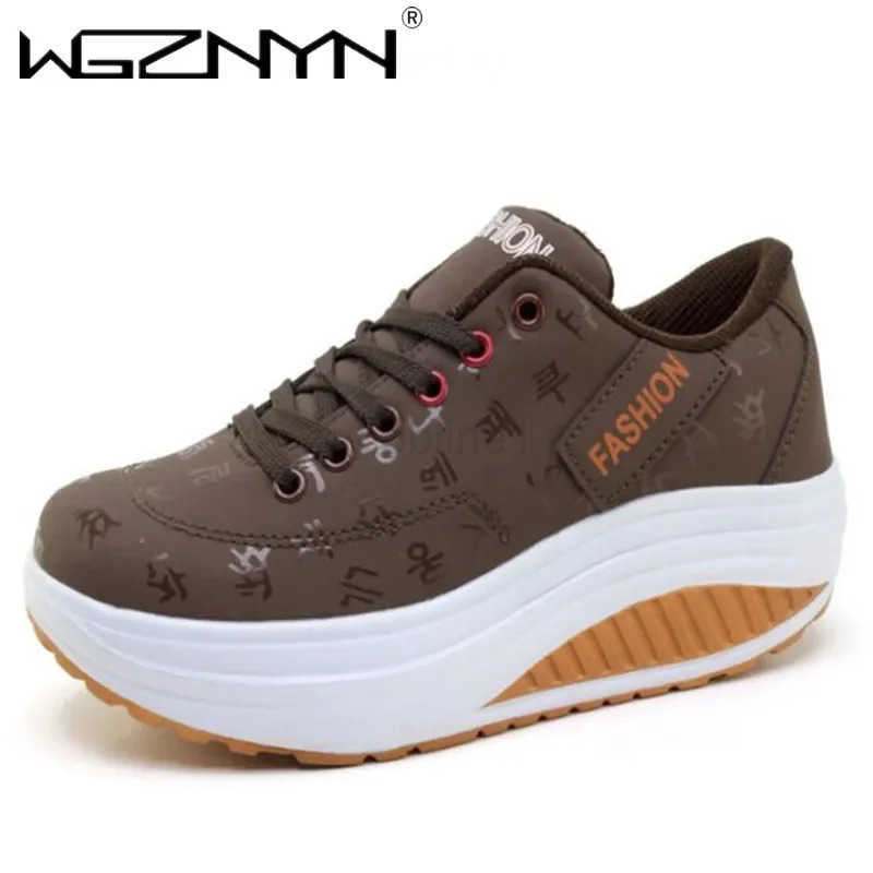Wen Sneakers Solid Wedge Casual Sport Shoes Wan Sneakers Wen Outdoor Shoes Wan Lace-up Fem Sneakers Zapatillas Mujer Z250318