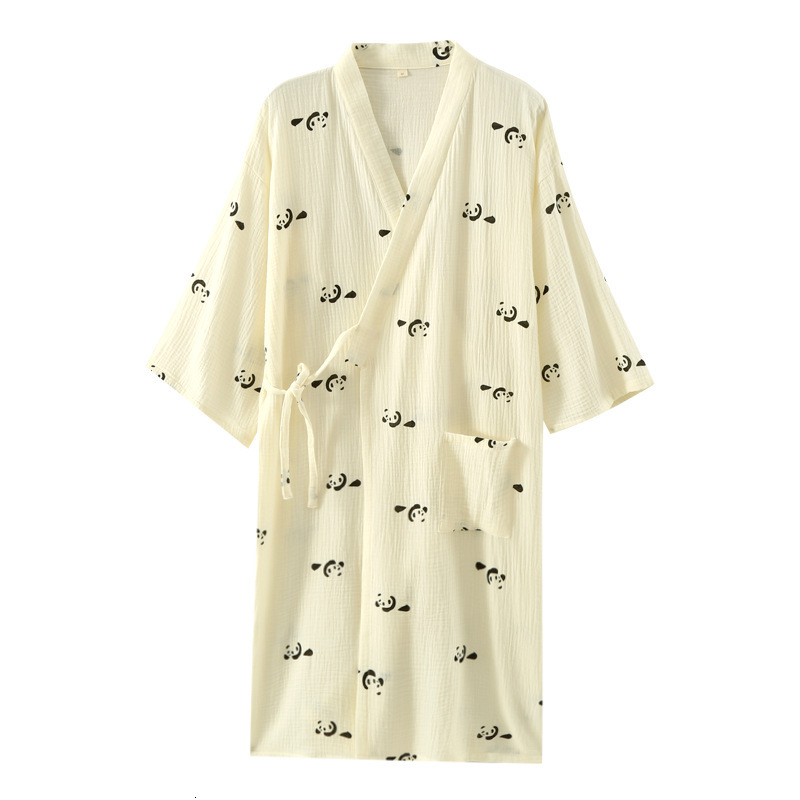 2025 Designer s new crepe women s sportswear kimono robe bathrobe printed pajamas trend loose plus size