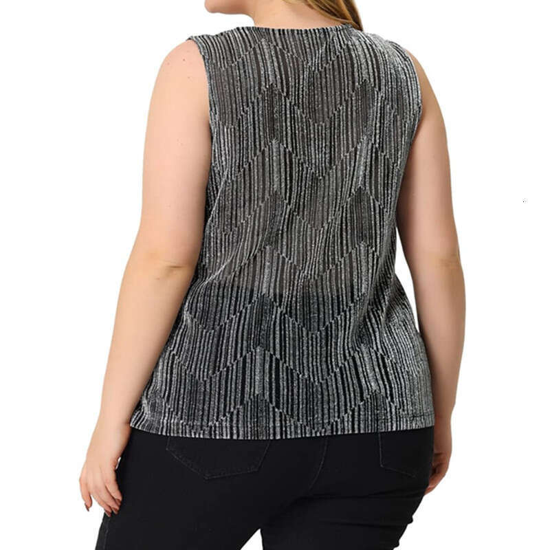 Large gold elastic vest 2024 new casual fashion trend clothing