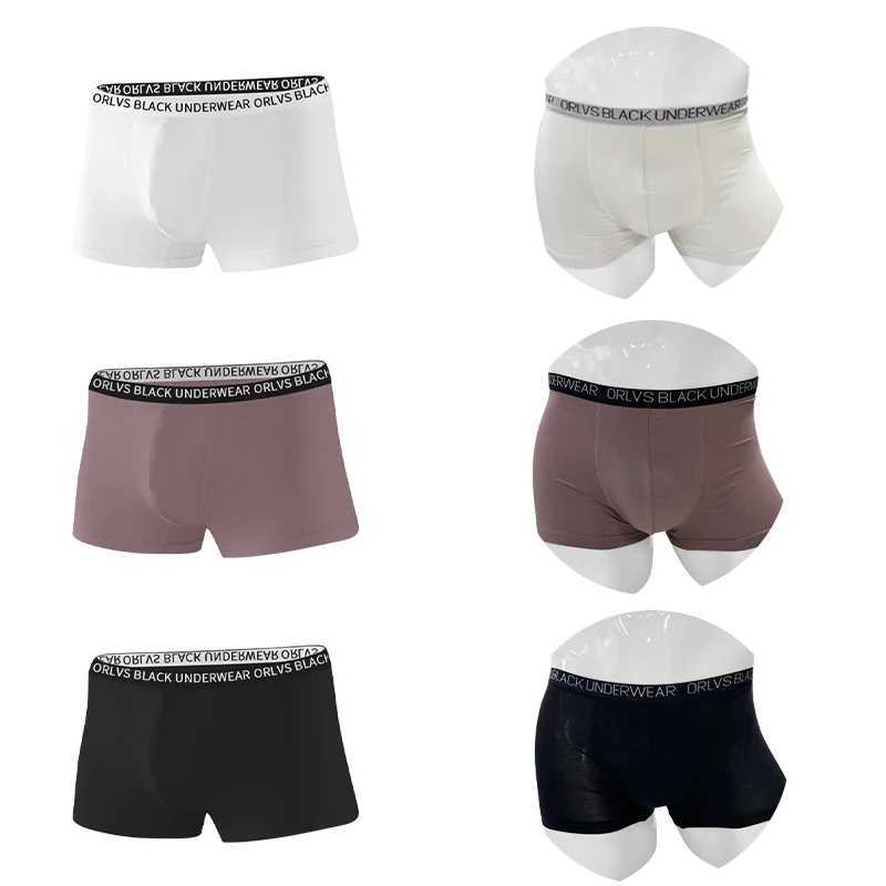 Orlvs mens boxers sexy lingerie soft long boxershorts cotton soft lingerie mens underwear 3D pocket shorts X241207
