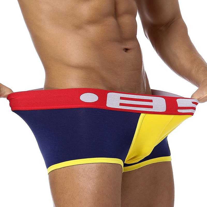 4-piece/batch mens boxing shorts cotton mens underwear Cueca sexy boxing mens underwear sports breathable mens underwear set X241207