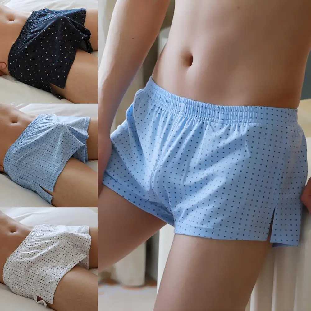 Soutong Print Wide Belt Mens Underwear Mens Underwear Sexy Underwear Comfortable Elastic Waist Loose Boxer Underwear X241207