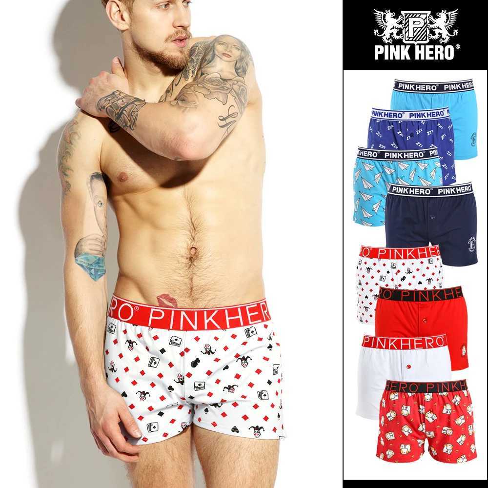 Pinkhero interesting underwear innovative boxer shorts printed mens underwear fashionable and comfortable cotton mens sleepwear X241207