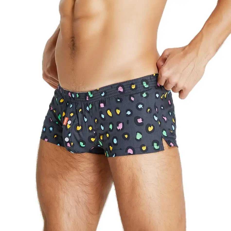 SEOBEAN 100% Cotton Boxing Printed Mens Underwear Boxing Shorts Arrow Underwear Home Underwear Mens Sleepwear Bottom X241207