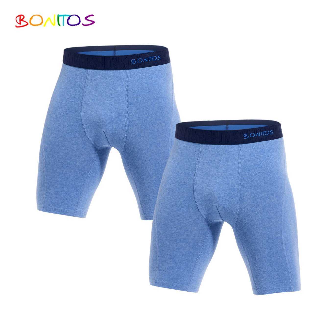 2-piece long leg boxing shorts mens underwear set mens underwear mens cotton mens sexy set fitness box X241207